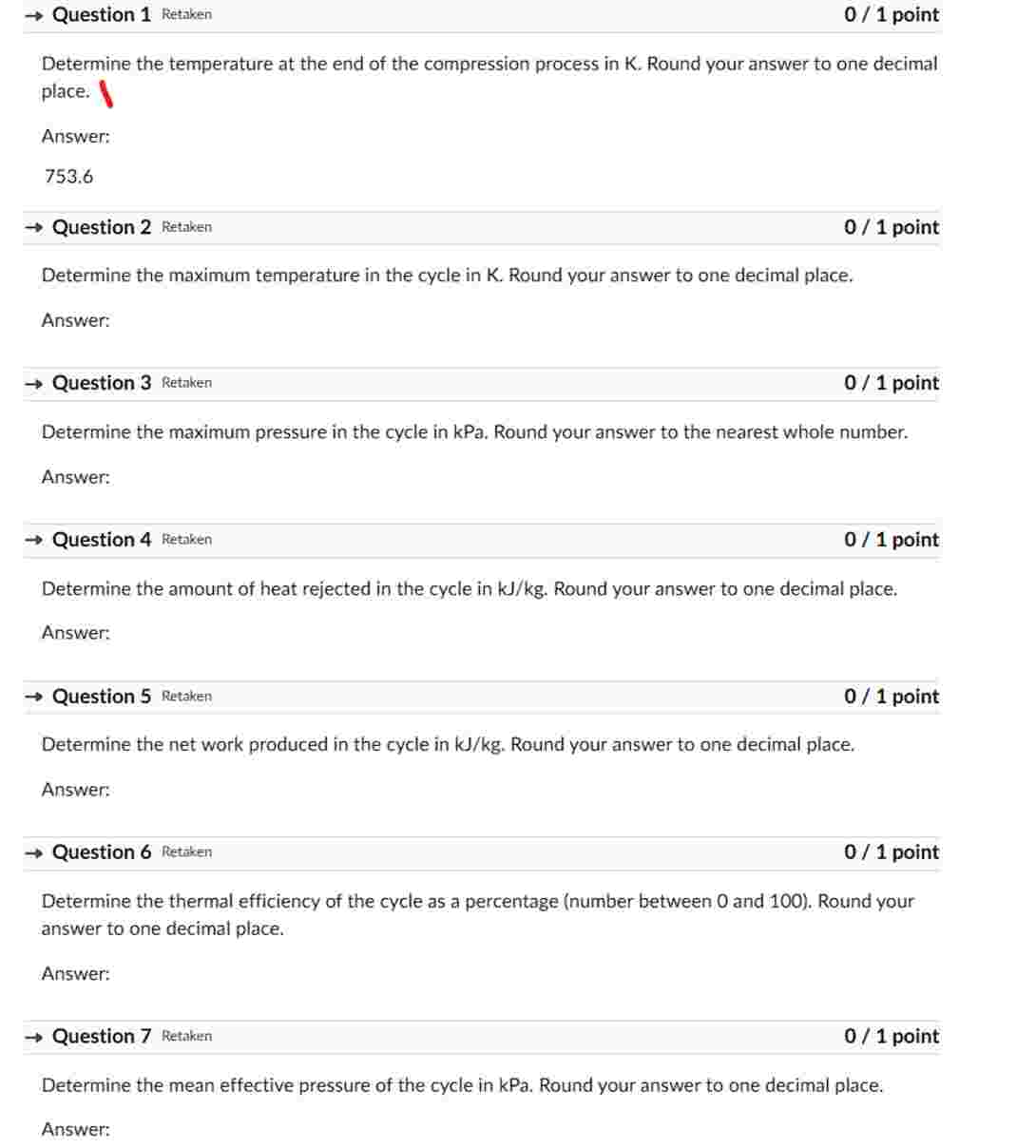 Before compression of an ideal Otto cycle the air