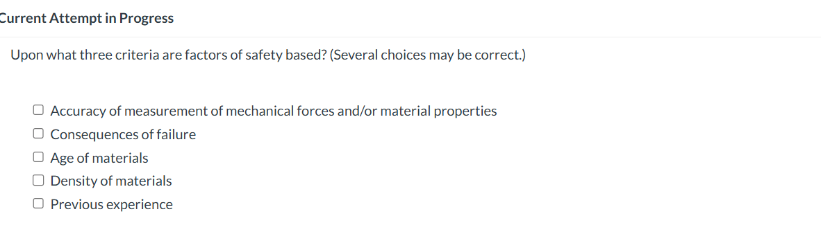 Current Attempt in Progress Upon what three