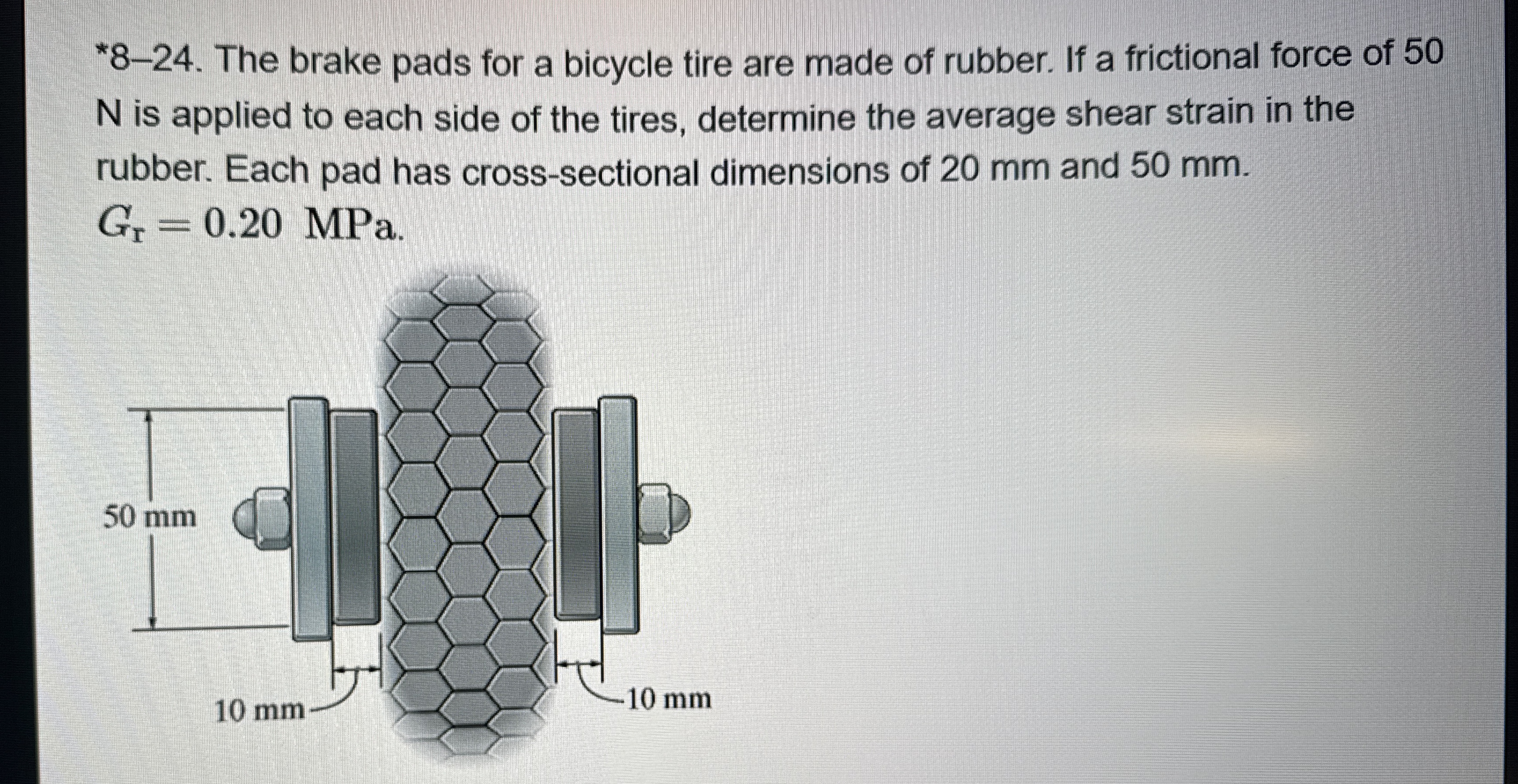 * 8 - 2 4 . The brake pads for a bicycle tire are