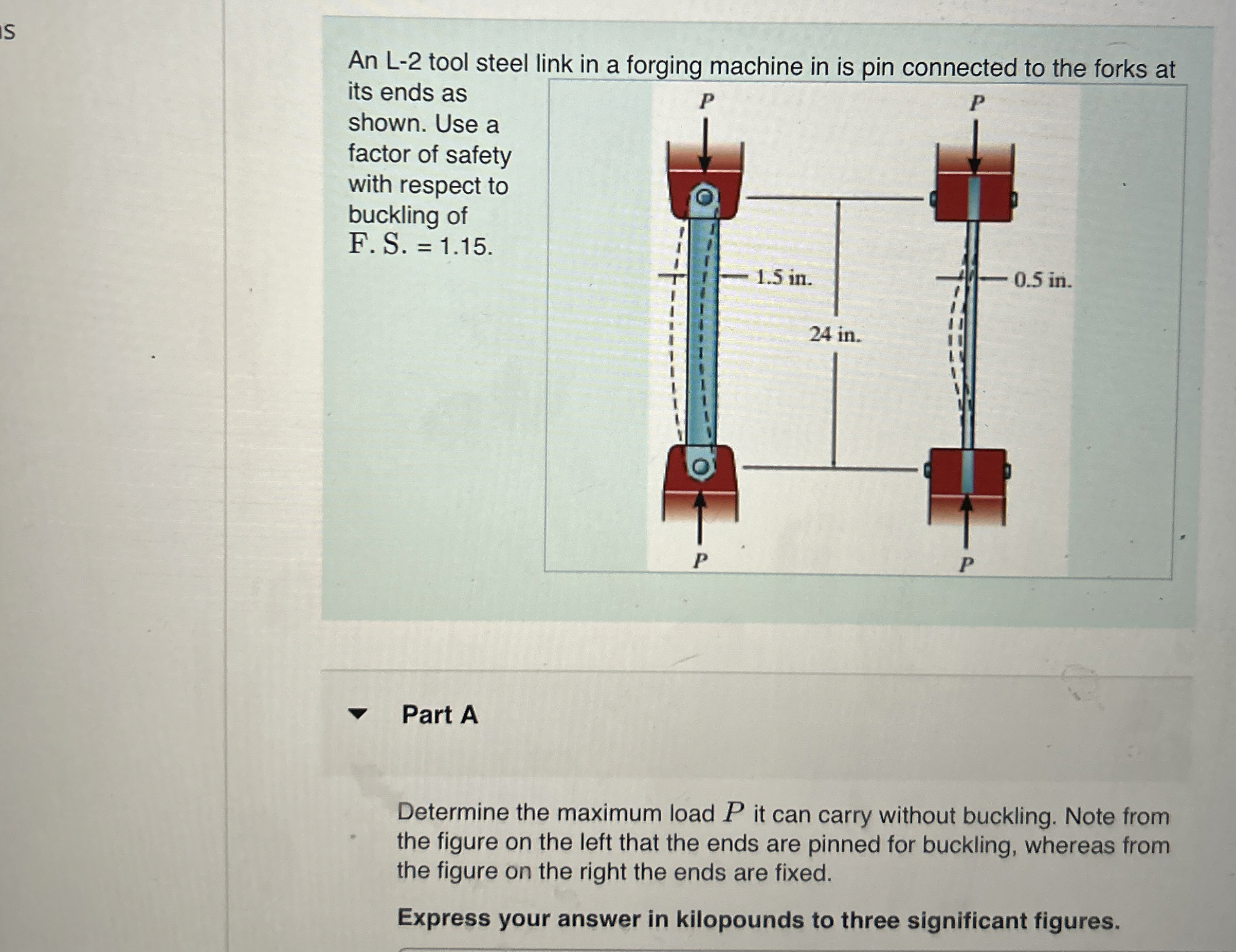 An L - 2 tool steel link in a forging machine in