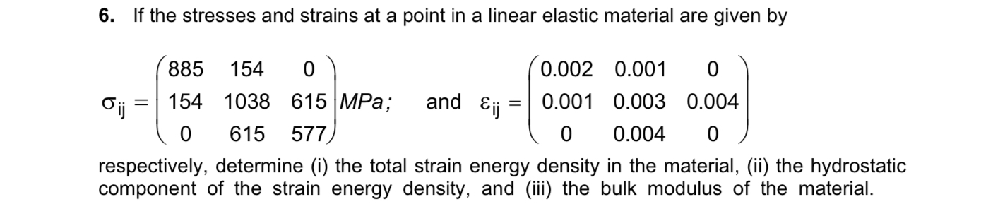 If the stresses and strains at a point in a