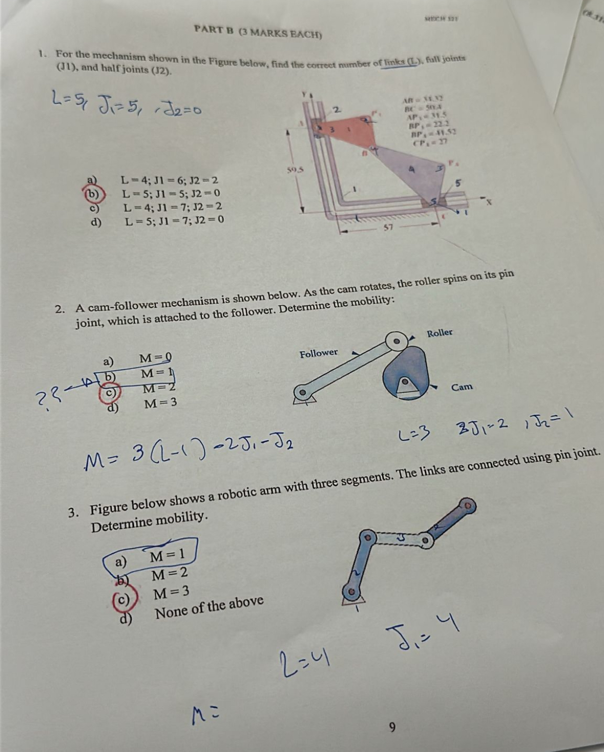 PART B ( 3 MARKS BACH ) macey 3 2 1 For the