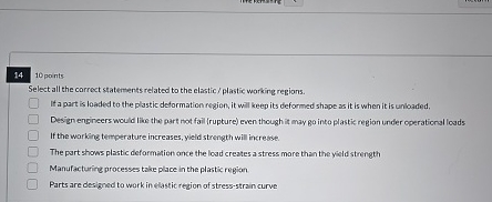 1 4 1 0 points Select all the correct statements