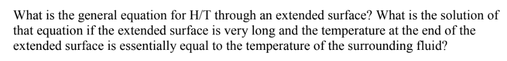 What is the general equation for H T through an