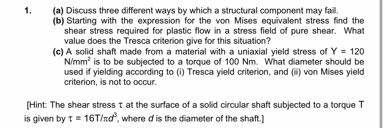 ( a ) Discuss three different ways by which a