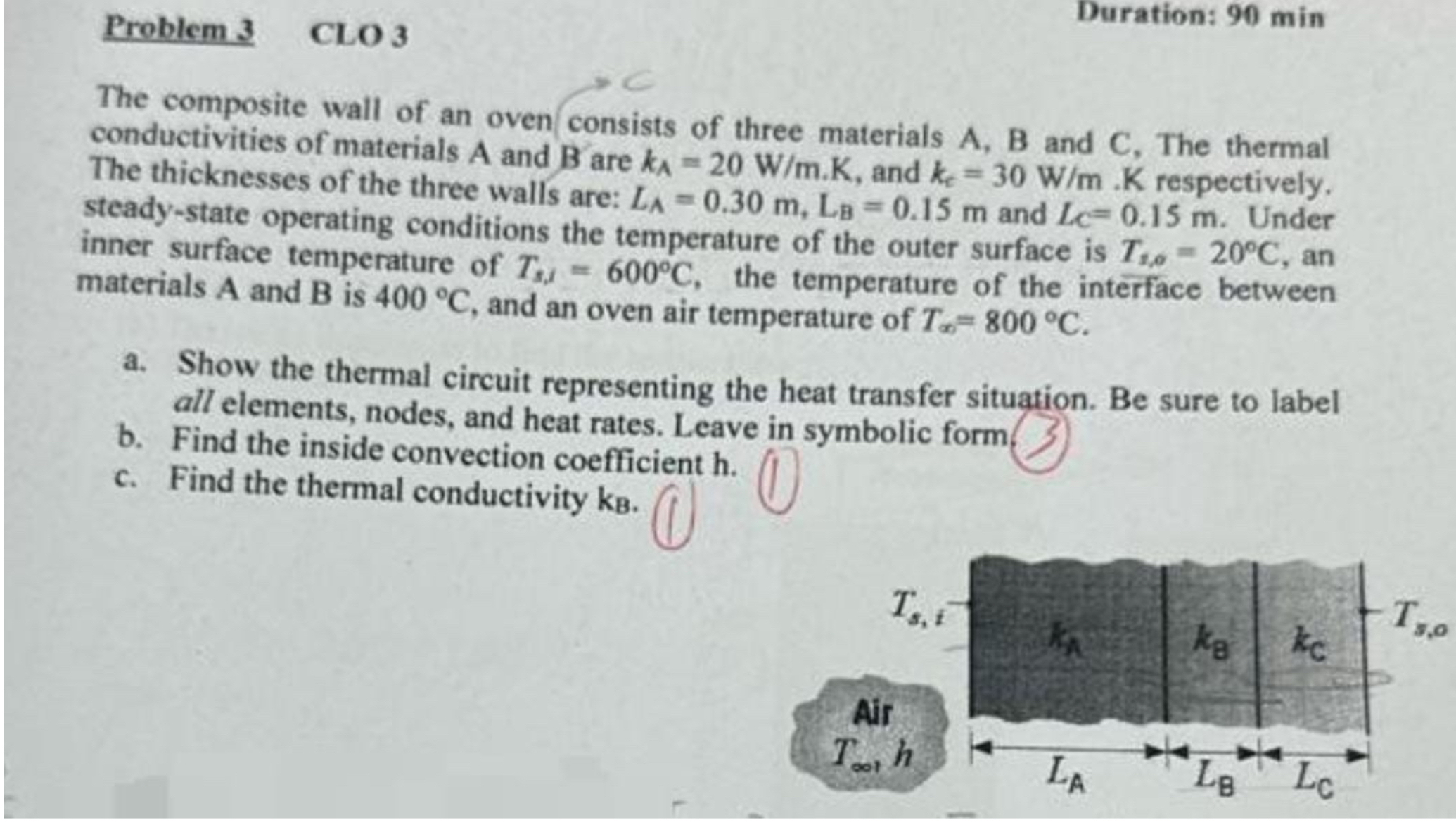 Problem 3 C L O 3 Duration: 9 0 min The composite