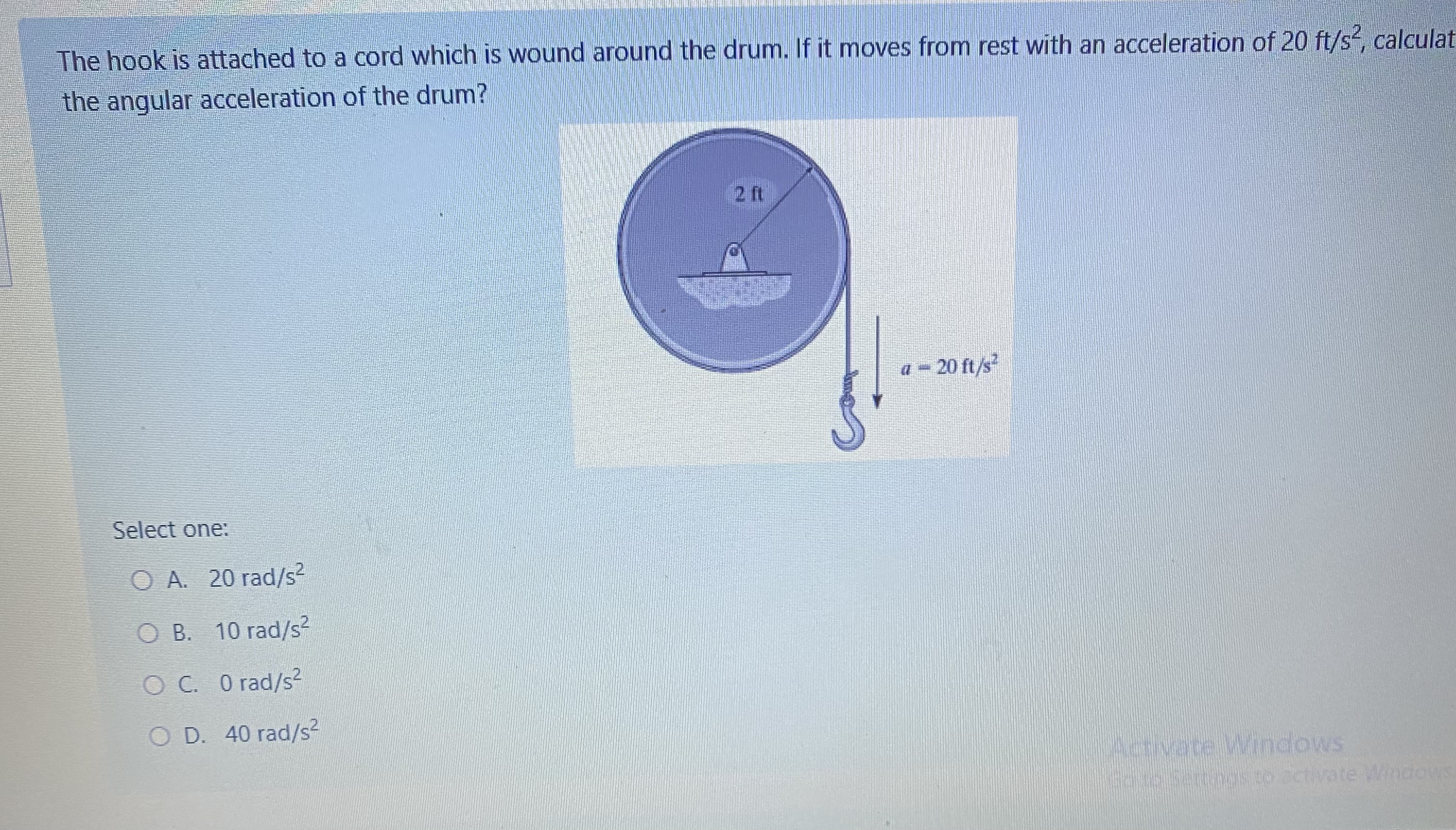 The hook is attached to a cord which is wound