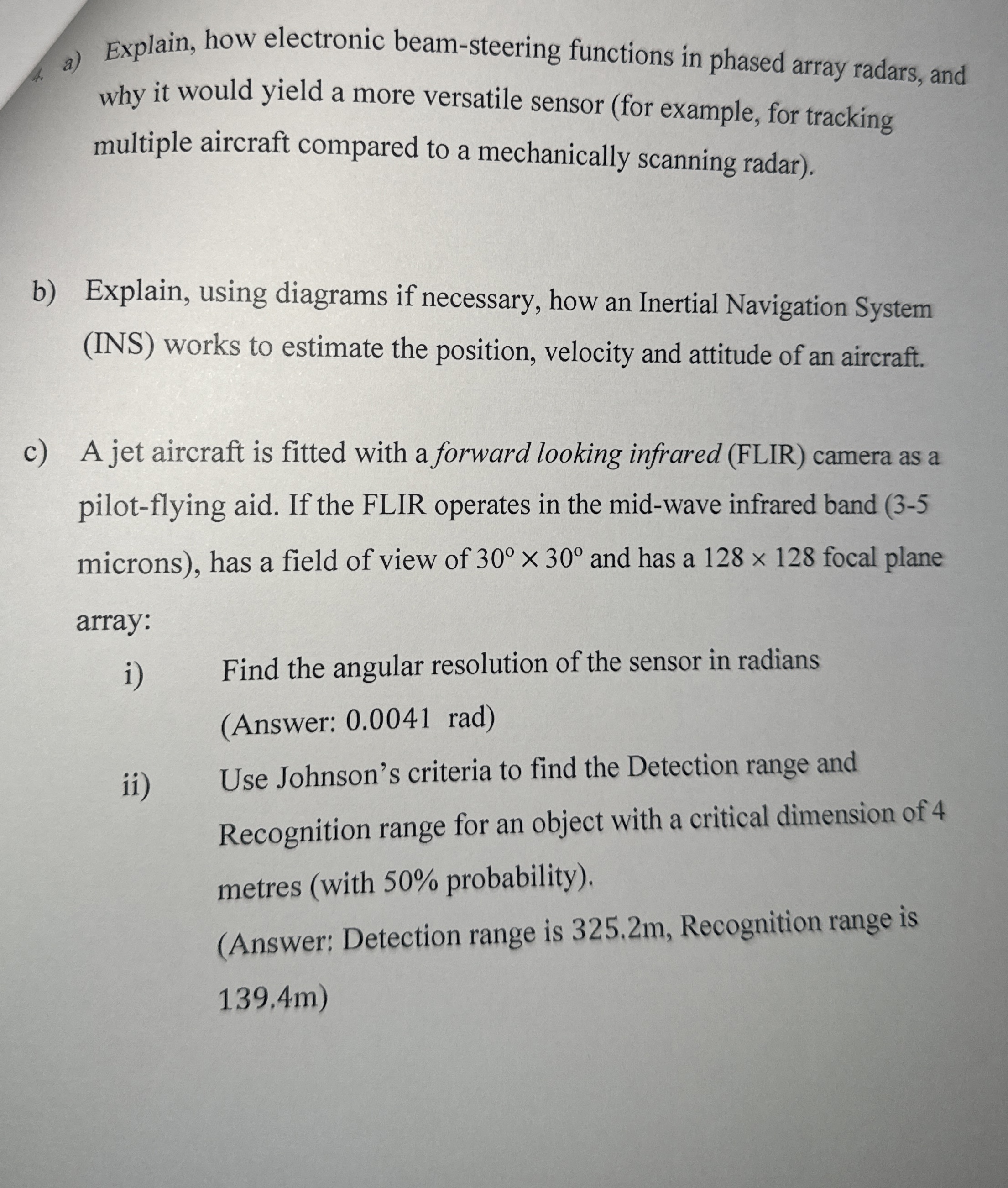 a ) Explain, how electronic beam - steering