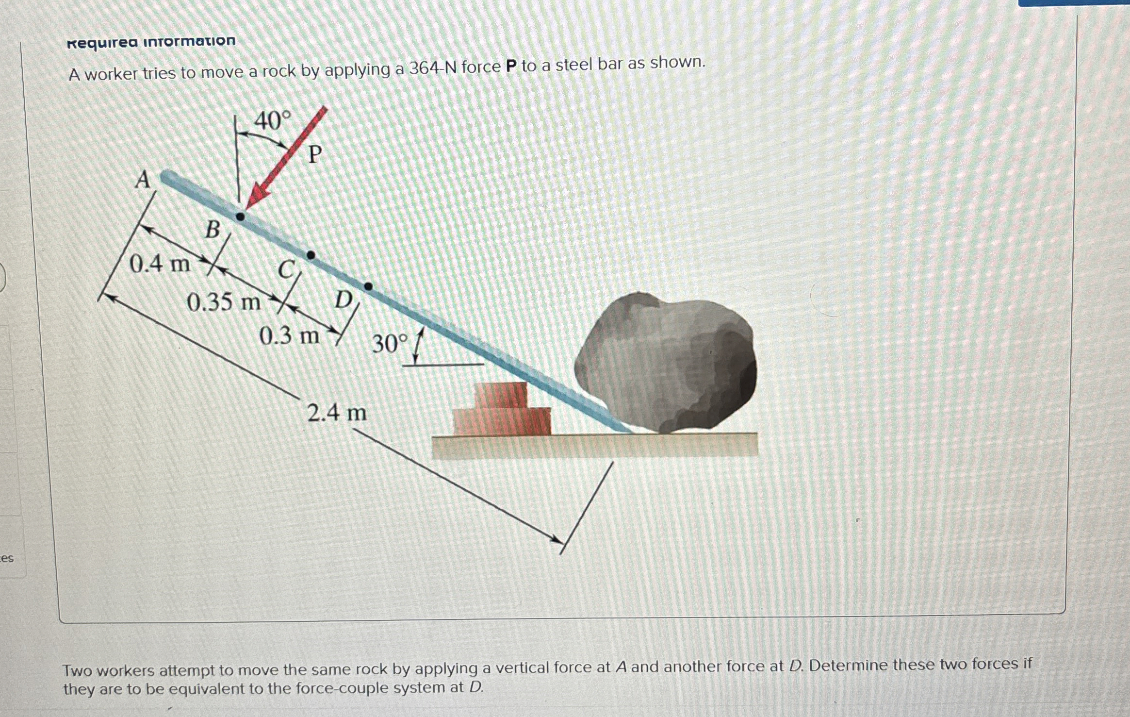 requirea intormation A worker tries to move a
