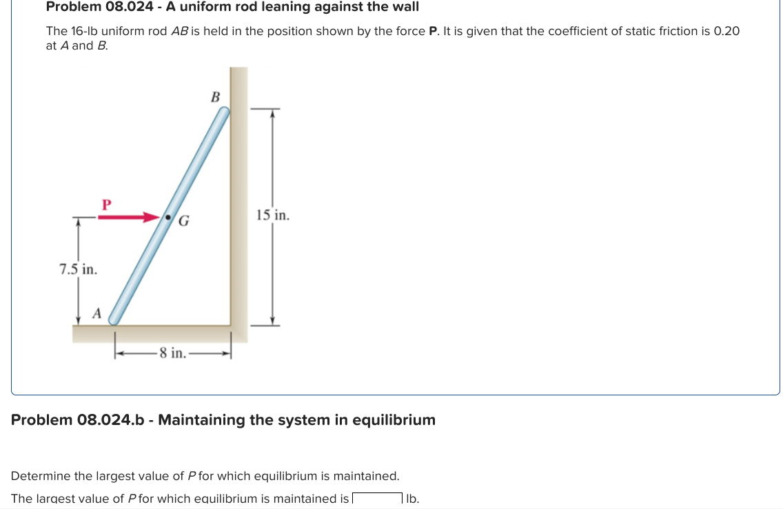 Problem 0 8 . 0 2 4 . b - Maintaining the system