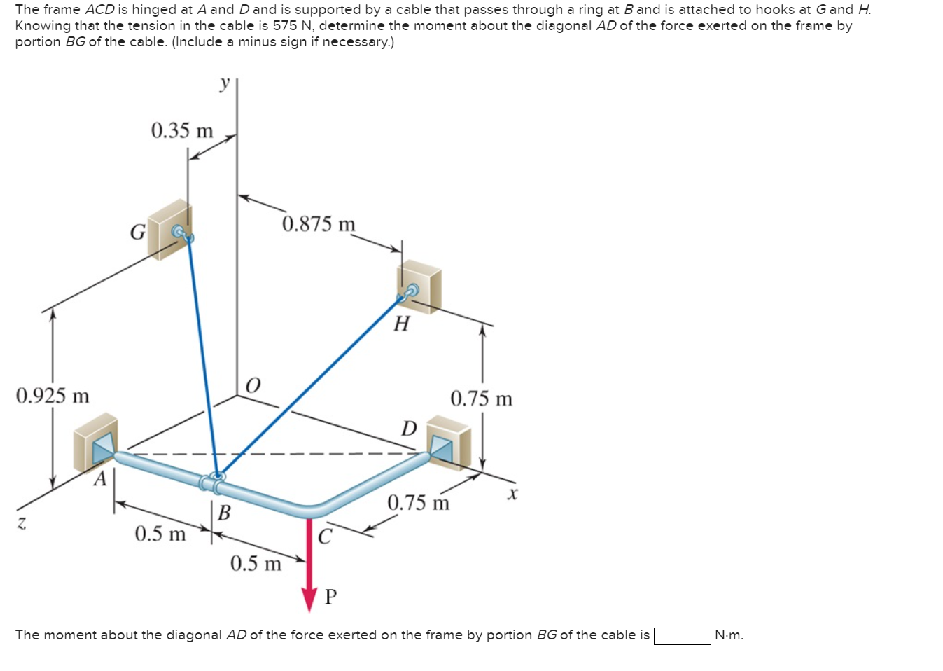 Problem 0 3 . 0 5 8 - Moment of a force about an