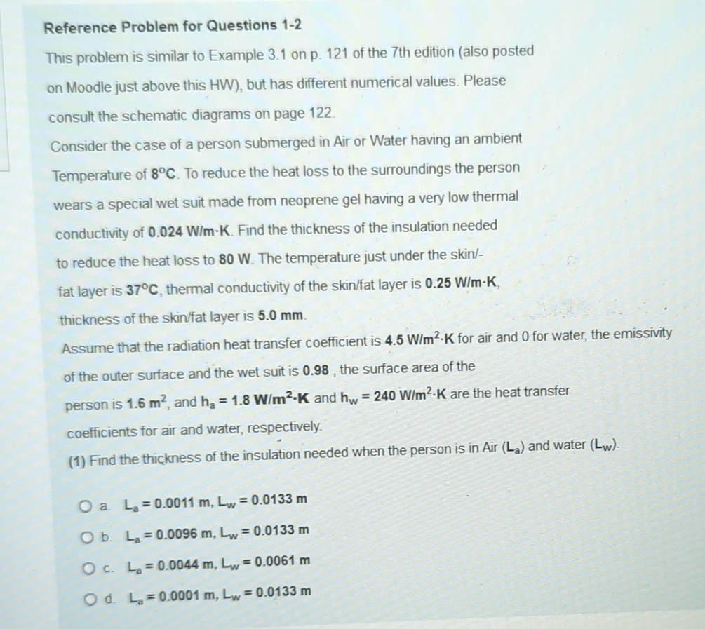 Consider the case of a person submerged in Air or