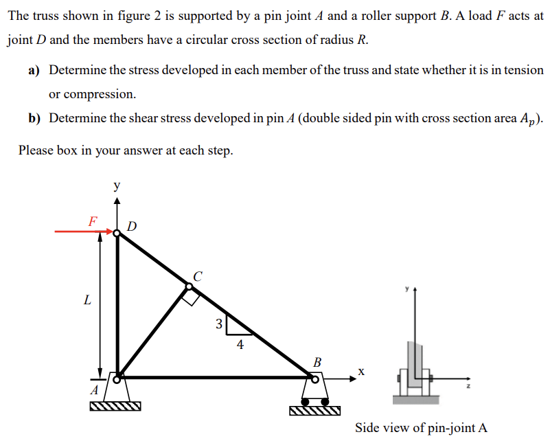 REFER TO IMAGE FOR ACCURATE INFO The truss shown