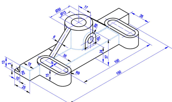 Can you draw the front, left and top projections