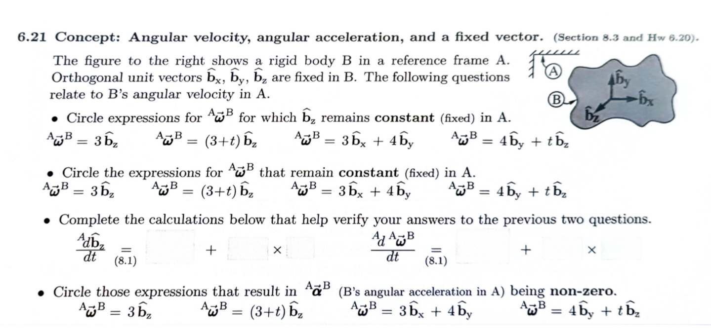 6 . 2 1 Concept: Angular velocity, angular