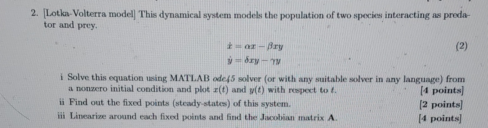 [ Lotka - Volterra model ] This dynamical system