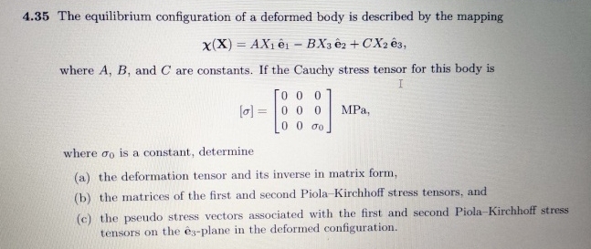 4 . 3 5 The equilibrium configuration of a