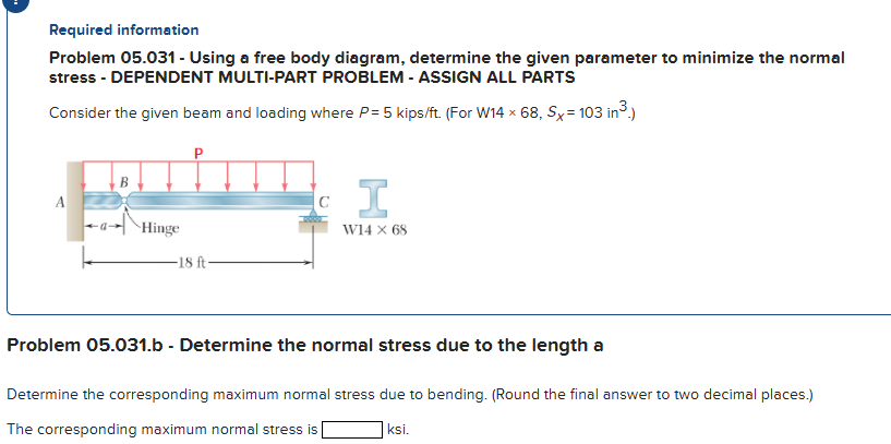Problem 0 5 . 0 3 1 . b - Determine the normal