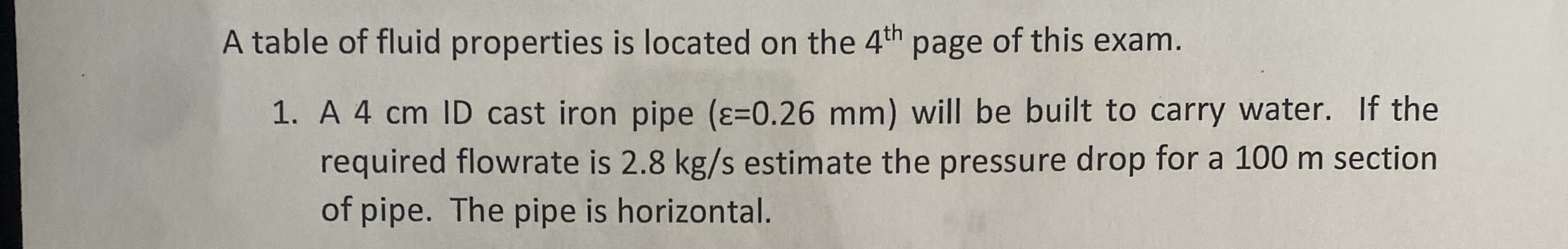 A table of fluid properties is located on the 4 t