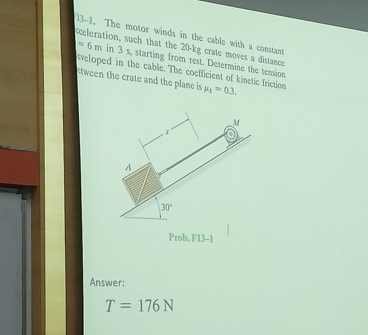 1 3 - 1 . The motor winds in the cable with a