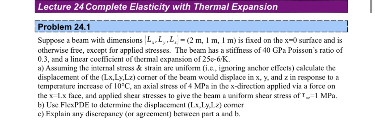 Lecture 2 4 Complete Elasticity with Thermal