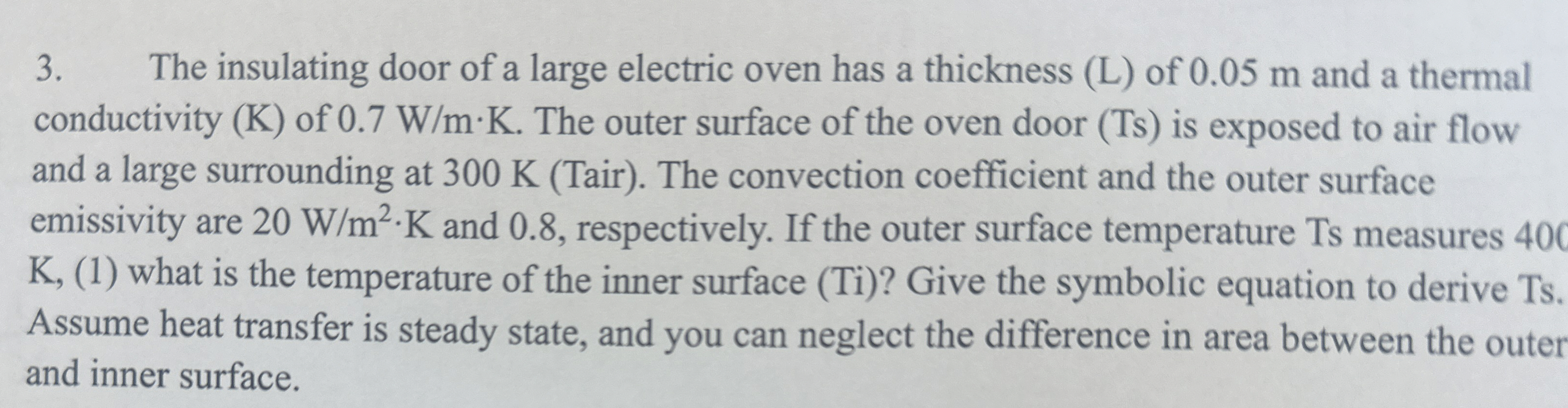 The insulating door of a large electric oven has