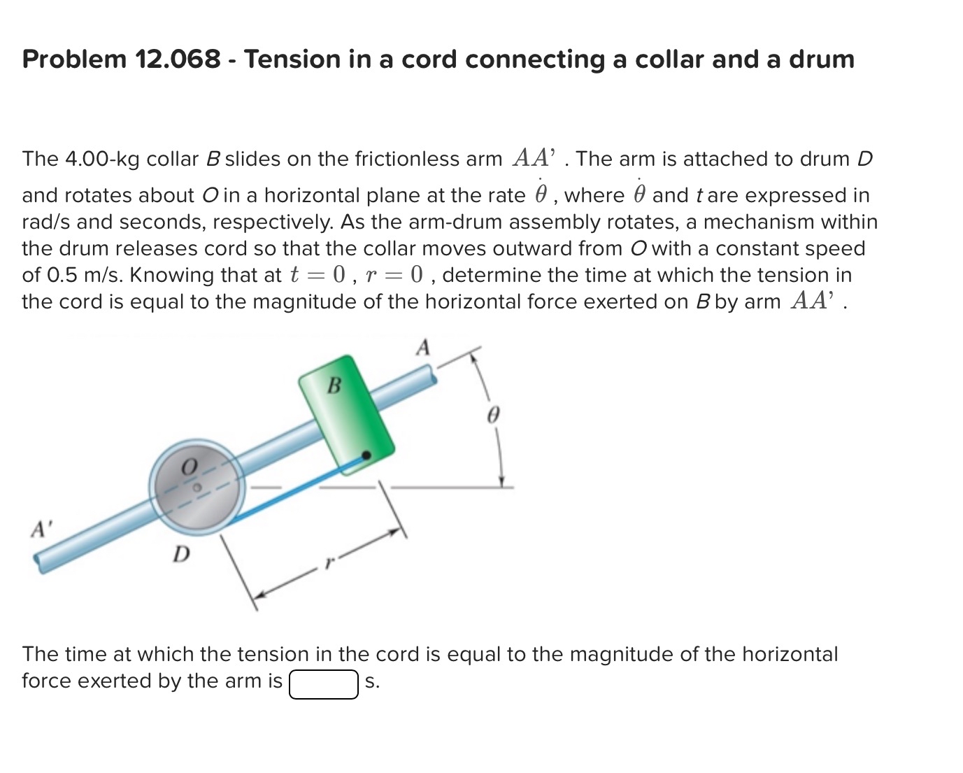 The 4 . 0 0 - k g collar B slides on the