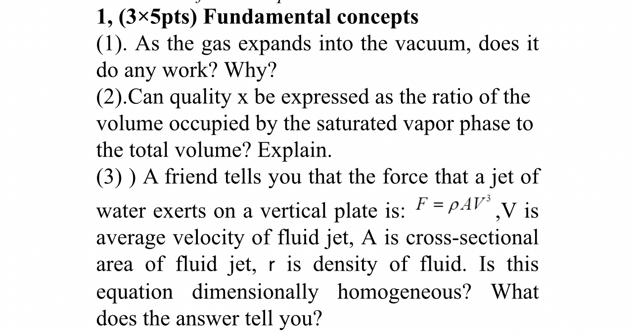 1 , ( 3 \ times 5 pts ) Fundamental concepts ( 1