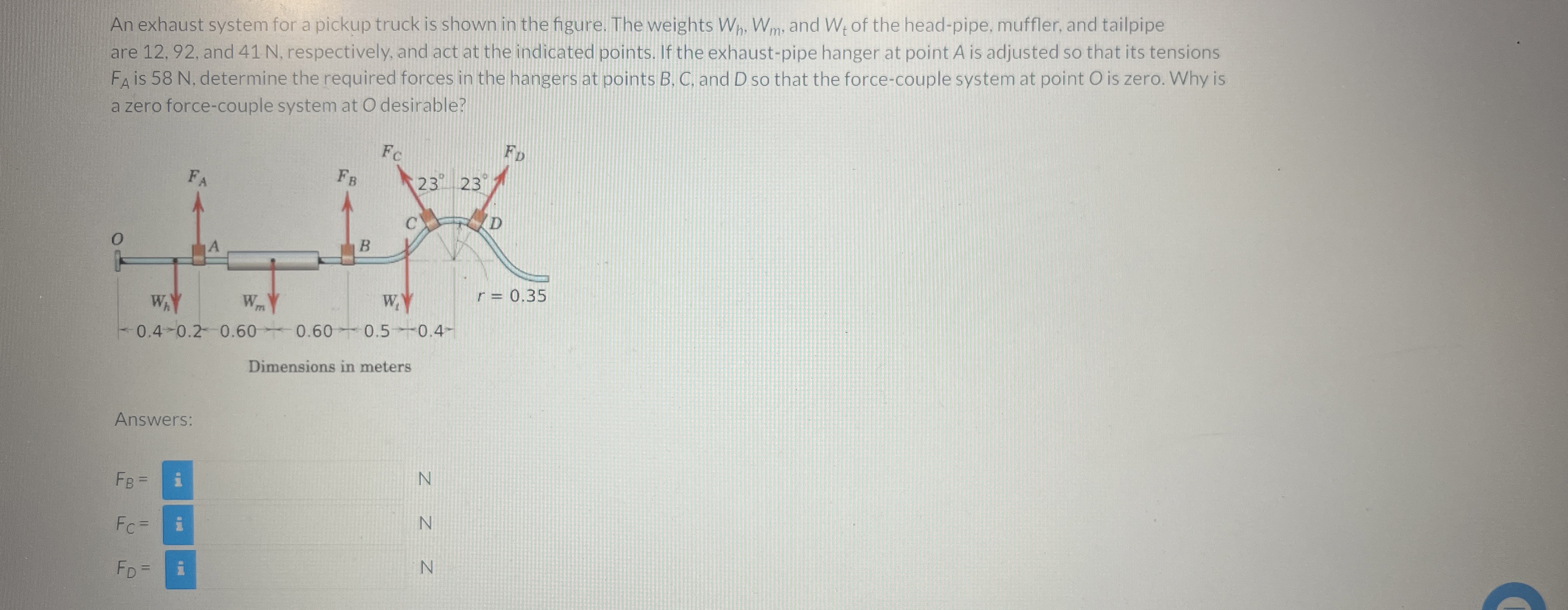 An exhaust system for a pickup truck is shown in