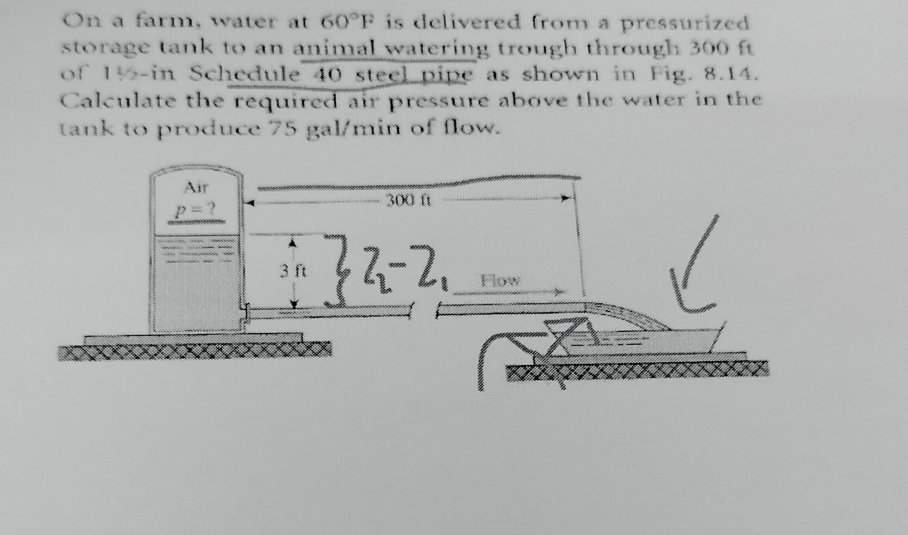 On a farm, water at 6 0 F is delivered from a