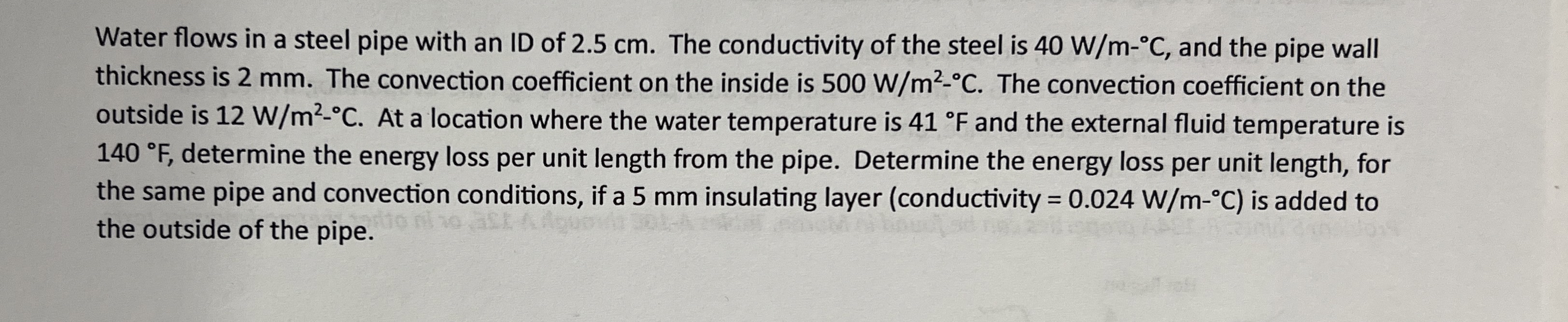 Water flows in a steel pipe with an ID of 2 . 5