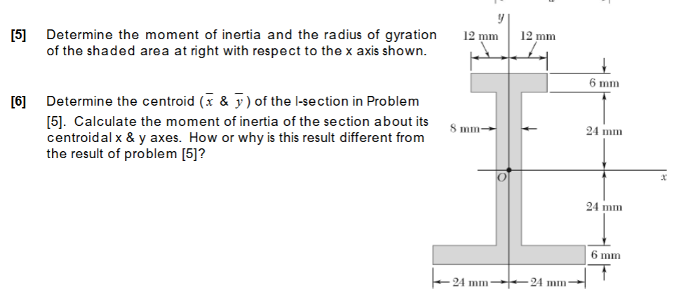 [ 5 ] Determine the moment of inertia and the