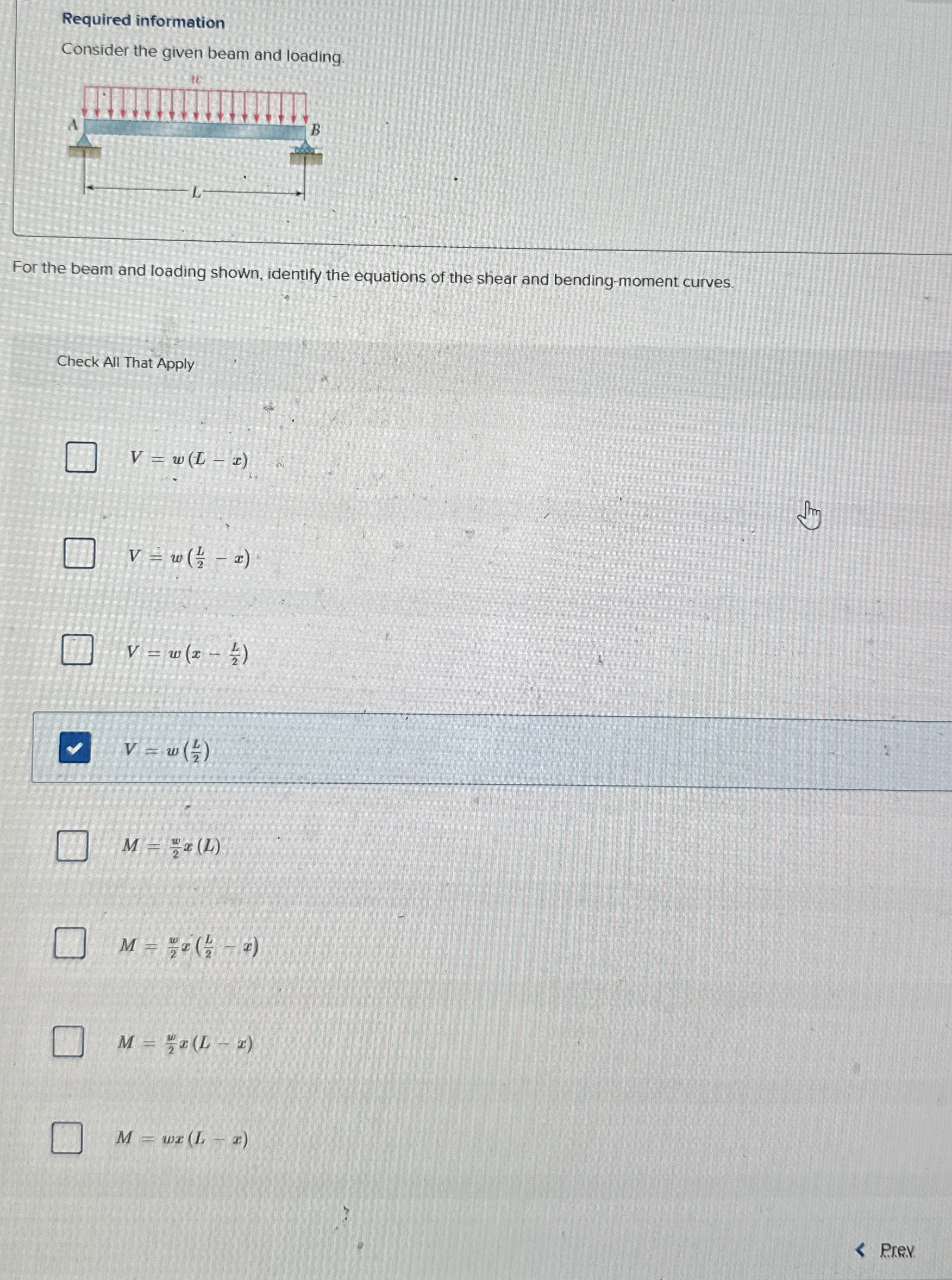 Required information Consider the given beam and