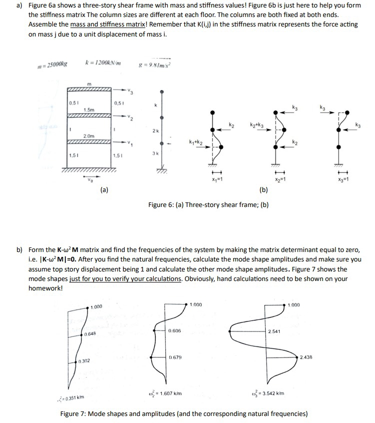 a ) Figure 6 a shows a three - story shear frame