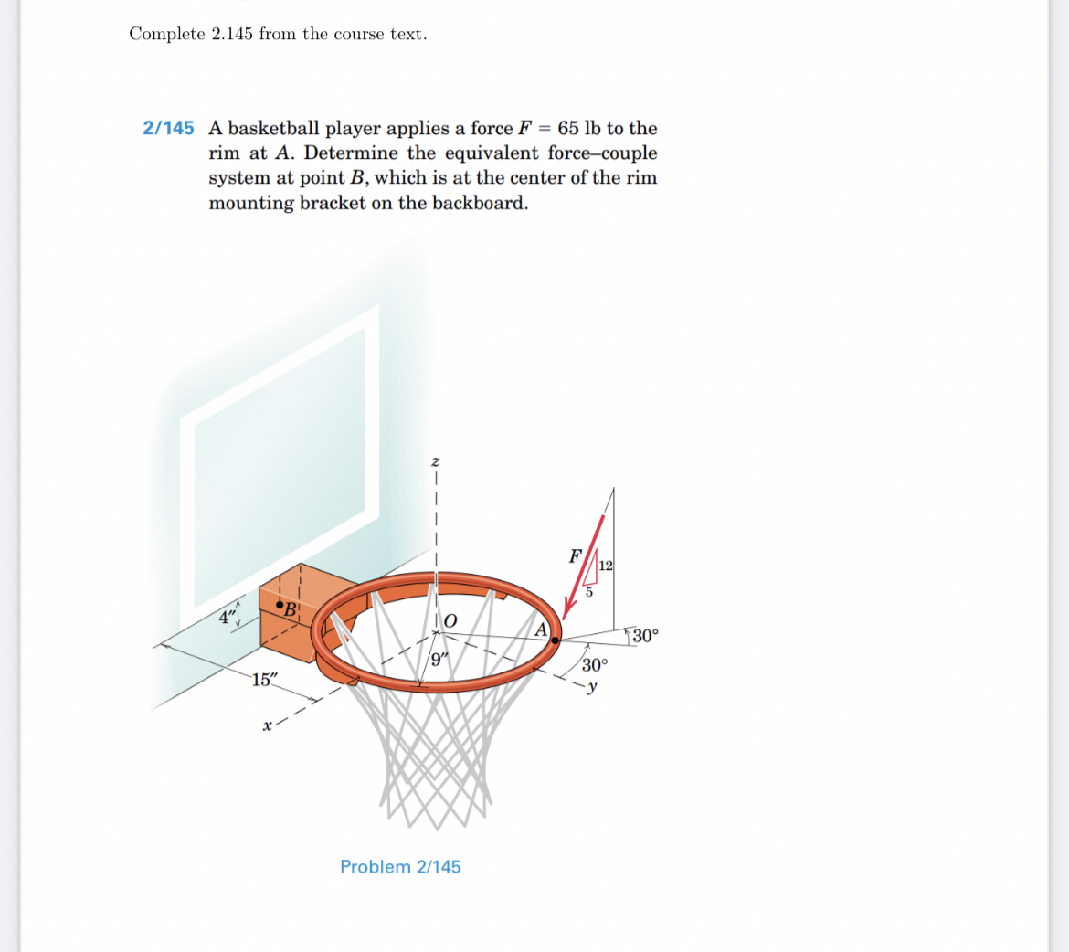 Complete 2 . 1 4 5 from the course text. 2 / 1 4