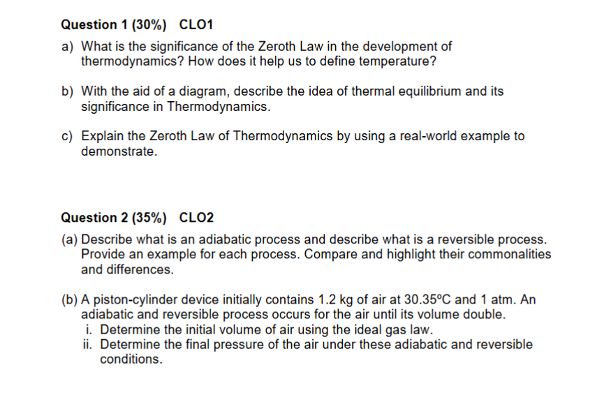 Question 1 ( 3 0 % ) CLO 1 a ) What is the