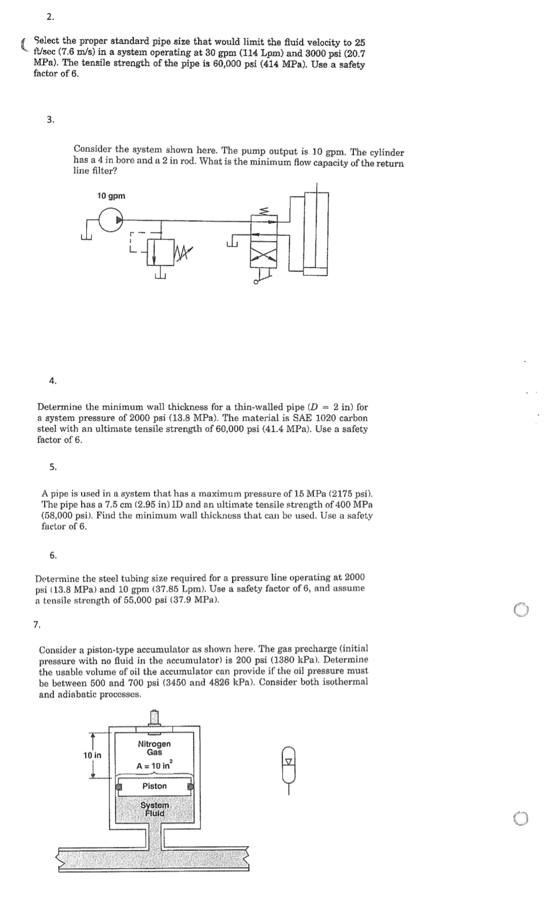 ( Select the proper standard pipe size that would