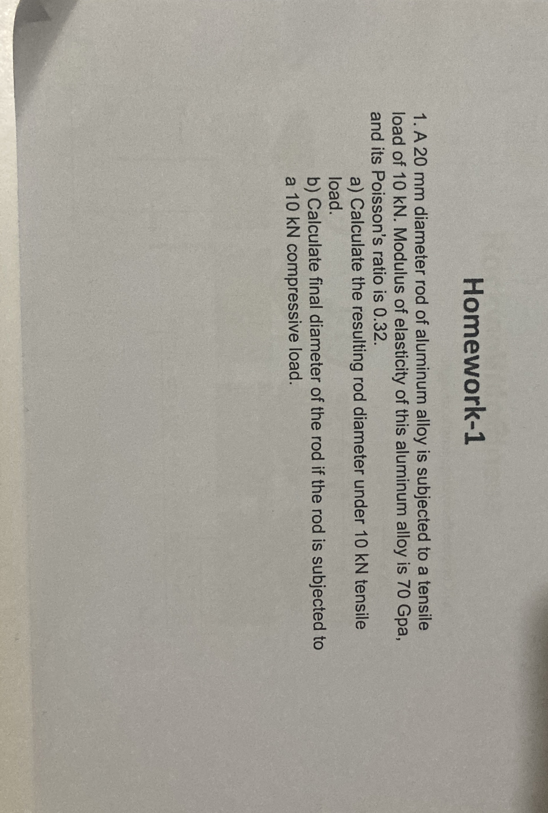 Homework - 1 A 2 0 mm diameter rod of aluminum