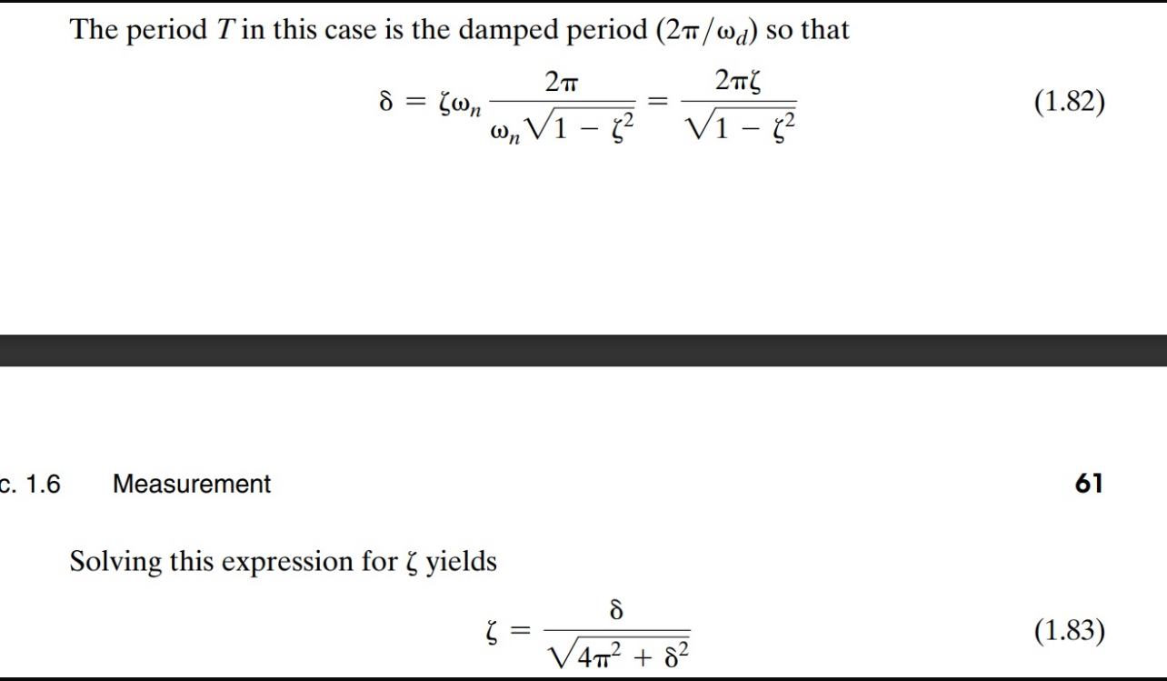 The period T in this case is the damped period (