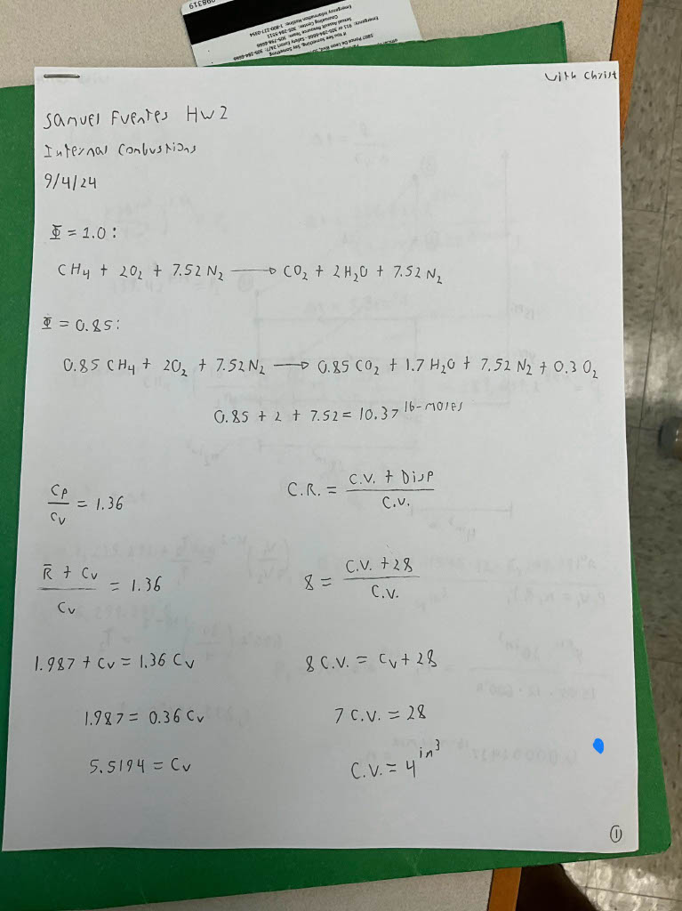 Here is the engine information: Please solve this