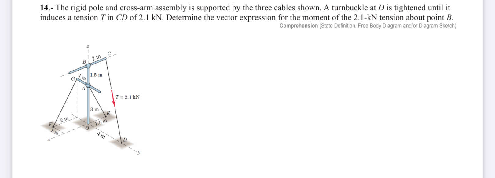 1 4 . - The rigid pole and cross - arm assembly