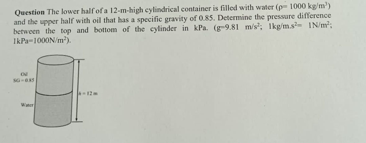 Question The lower half of a 1 2 - m - high