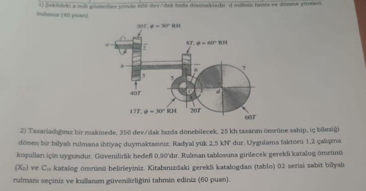 Sekideki a mili gosterilen yonde b 0 0 itev /