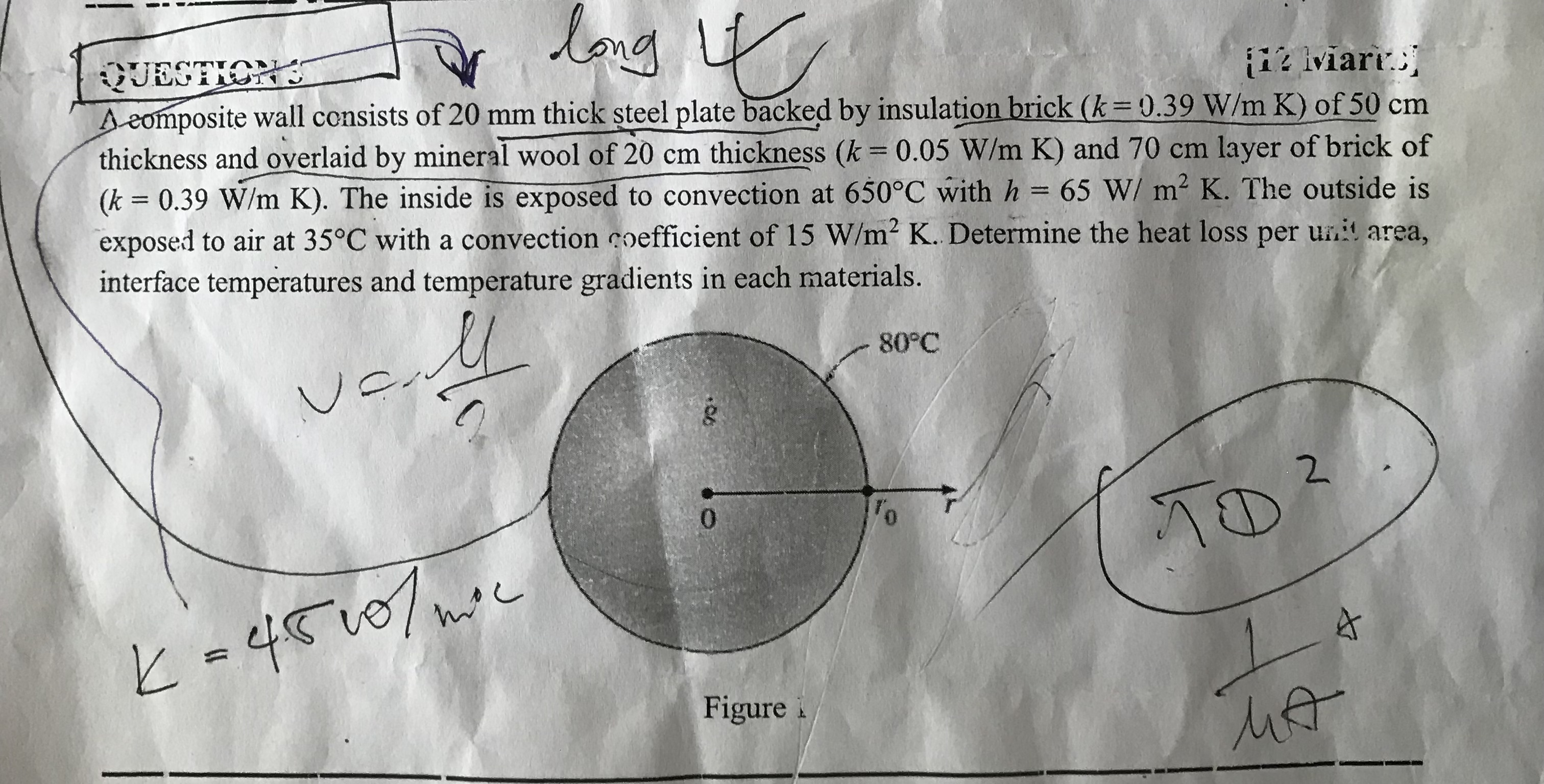 long 4 ii: iviaris, A eomposite wall consists of