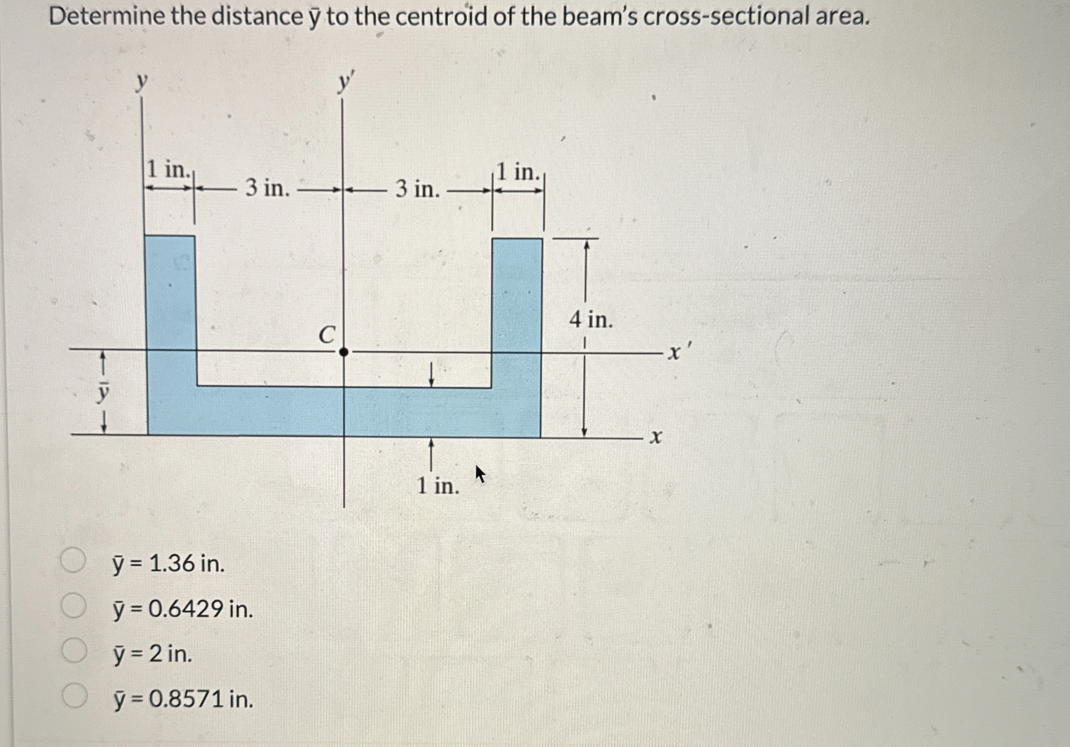 Determine the distance ? b a r ( y ) to the