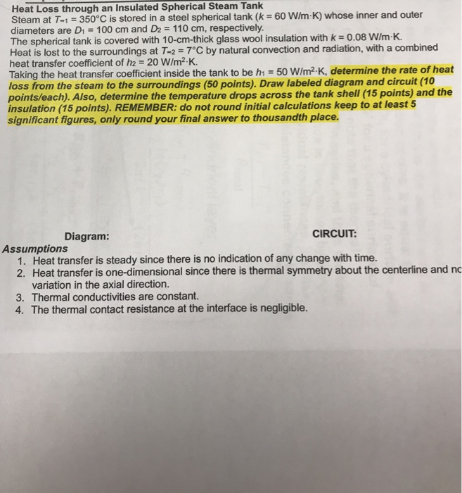 Heat Loss through an Insulated Spherical Steam