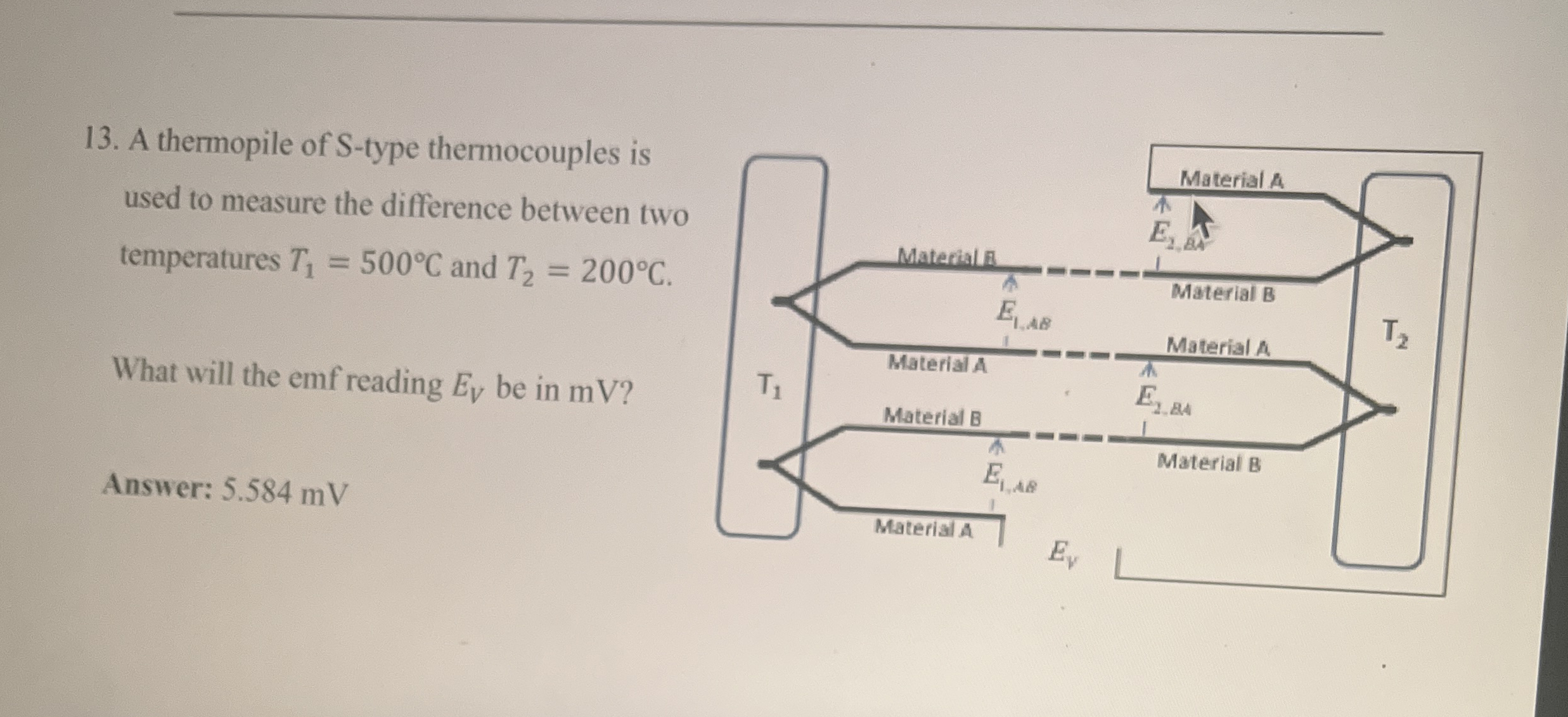 3 . The temperature of a system drops by 4 5 \