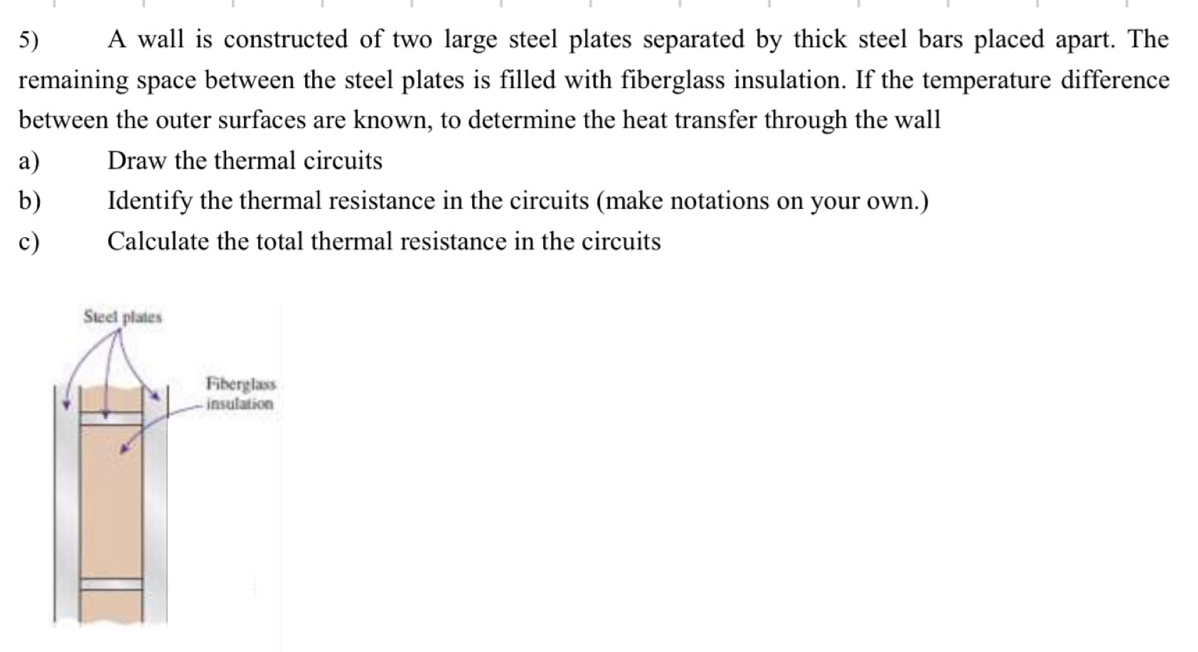 A wall is constructed of two large steel plates