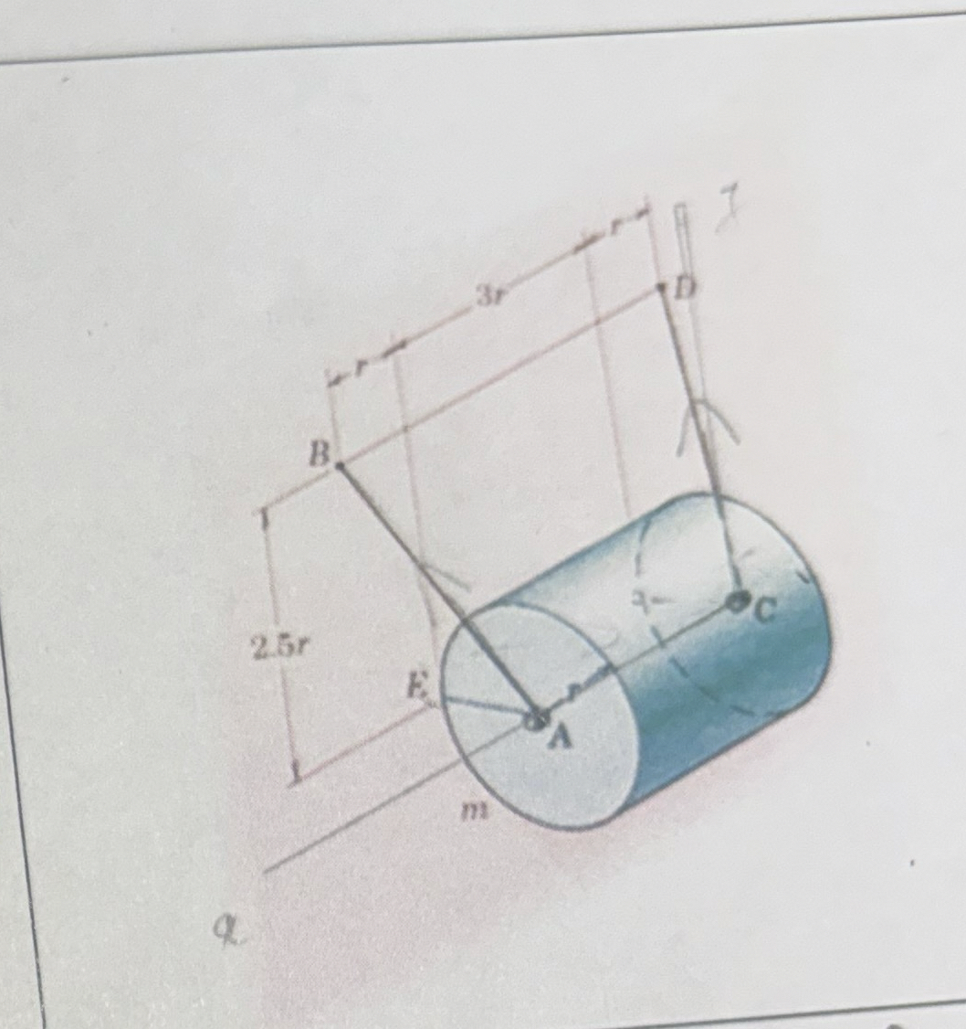 Un cylindre r gulier circulaire de masse m = 1 0