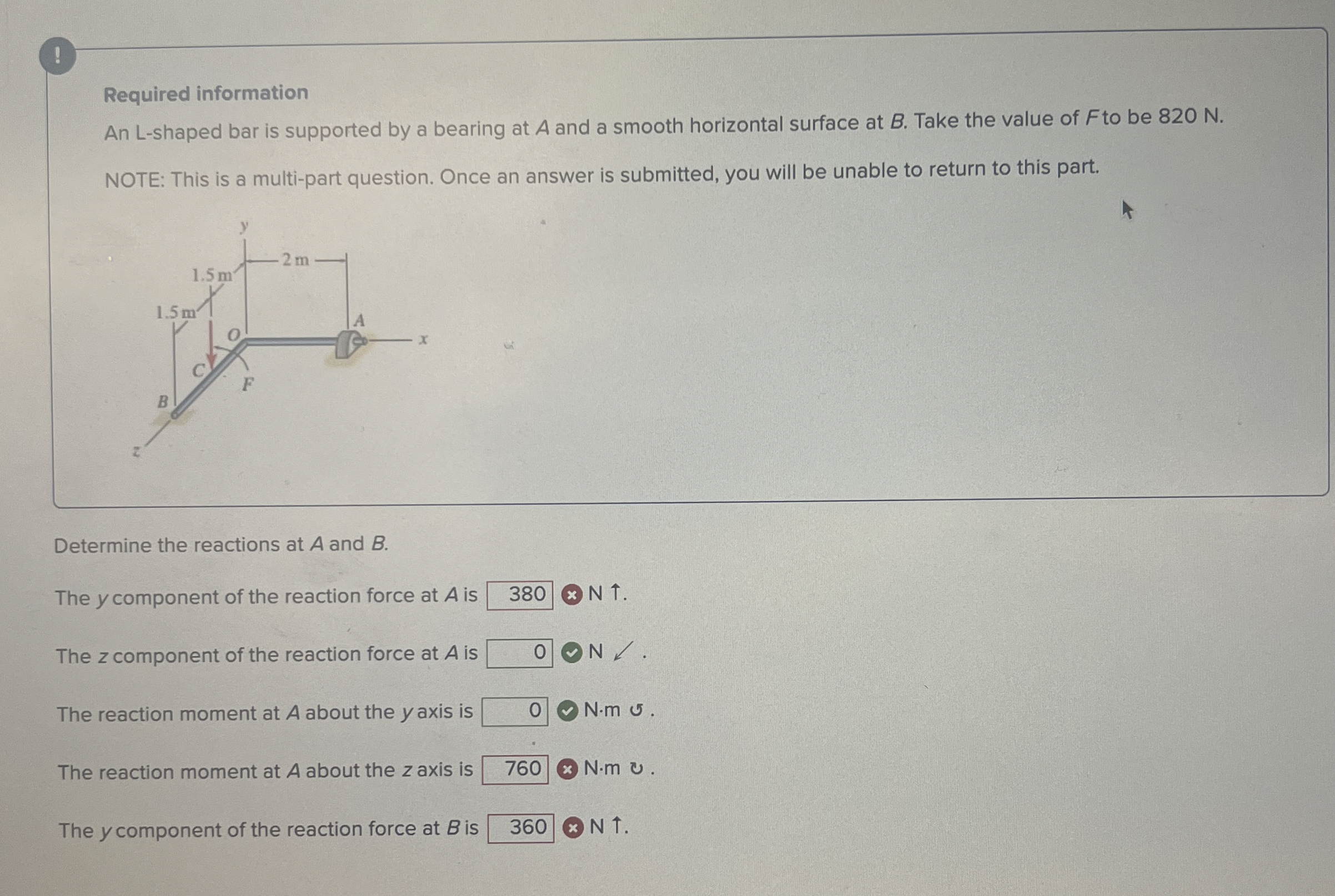 ! Required information An L - shaped bar is